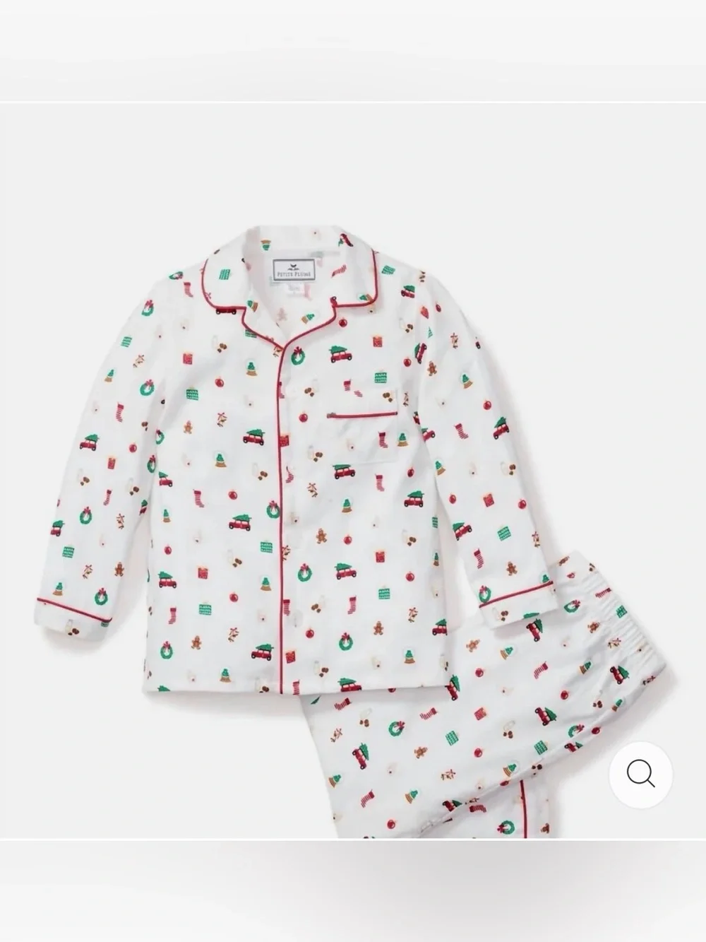 Petite Plume Kid's Twill PJ Set in Winter Nostalgia - 7 Years 🎅🏼
